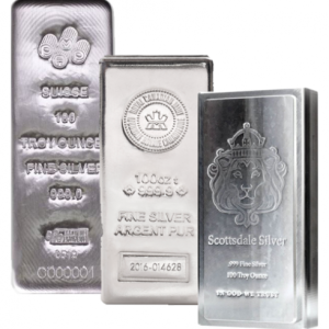 Assorted Brand 100 oz Silver Bars
