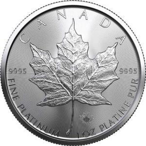 Canadian Maple Leaf 1 oz Platinum Coin Common Dates