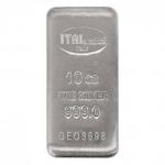 Italpreziosi Italian 10 oz Silver Cast Bar