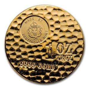 Scottsdale Tombstone Hammered 1 oz Gold Round