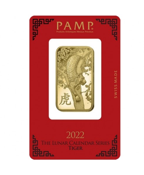 PAMP Suisse Lunar Tiger 1 oz Gold Bar