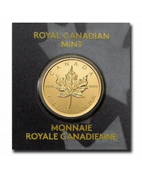 Canadian Maple Leaf 1 Gram Gold Coin