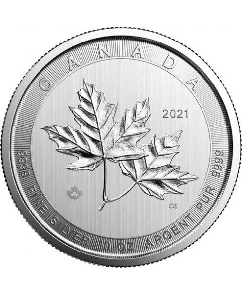 Royal Canadian Mint Magnificent Maple Leaves 10 oz Silver Coin