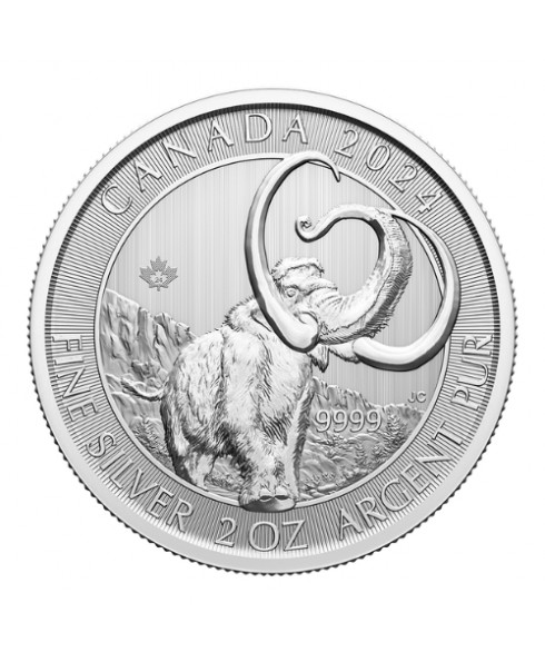 RCM Ice Age Woolly Mammoth 2 oz Silver Coin