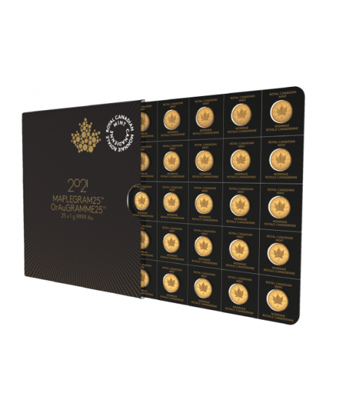  Maplegram25 - Maple Leafs 25 x 1 gram Gold Coin