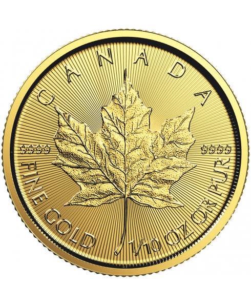 Maple Leaf 1/10 oz Gold Coin 