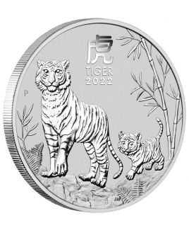 2022 Perth Mint Lunar Tiger 1 oz Silver Coin