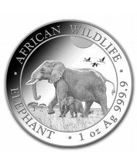 2022 Somalia Elephant 1 oz Silver Coin