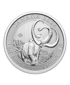 RCM Ice Age Woolly Mammoth 2 oz Silver Coin