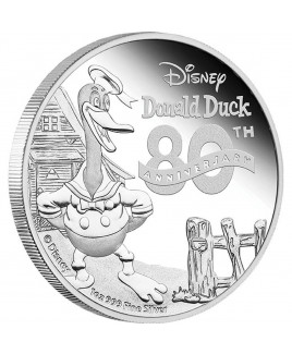 New Zealand Mint 80th Anniversary of Donald Duck 1 oz Silver Coin