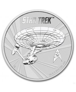 2016 Star Trek U.S.S. Enterprise NCC-1701 1 oz Silver Coin 