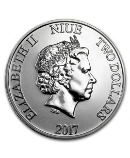 UPHEAVAL Meteorite Crater 1 Oz Silver Coin 1$ Niue 2019 Power Coin