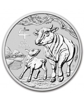 2021 Perth Mint Lunar Ox (Series III) 1/2 oz Silver Coin