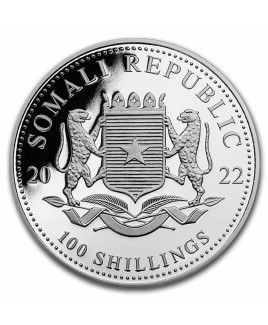2022 Somalia Elephant 1 oz Silver Coin