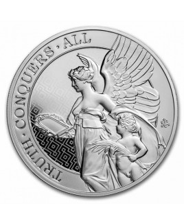 2022 St. Helena Queen's Virtues Truth 5 oz Silver Coin