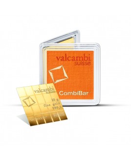 Valcambi 20 gram Gold CombiBar (20 x 1 g)