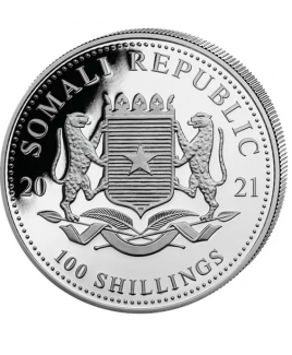 2021 Somalia Elephant 1 oz Silver Coin