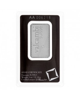 Valcambi 1 oz Platinum Wafer Bar