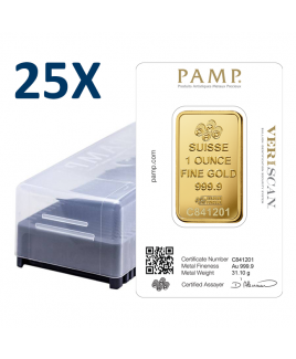 Pamp Suisse Veriscan Fortuna 25 x 1 oz Gold Bar